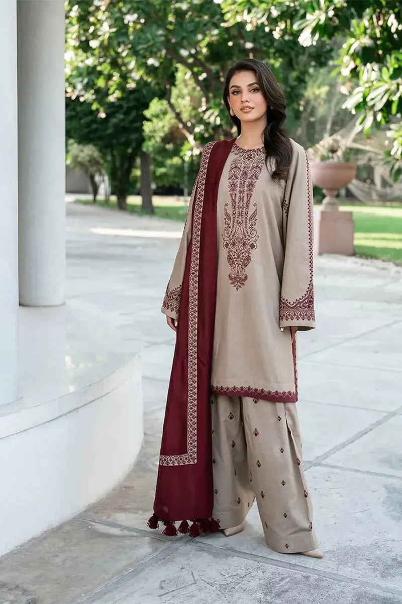 BAROQUE - 3PC LAWN EMBROIDERED FL-S168