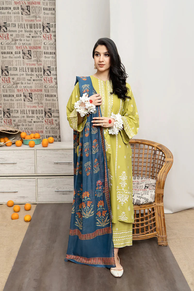 URGE - 3PC LAWN EMBROIDERED FL-S110  Rs.4,399.00