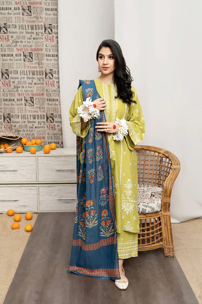 URGE - 3PC LAWN EMBROIDERED FL-S110  Rs.4,399.00