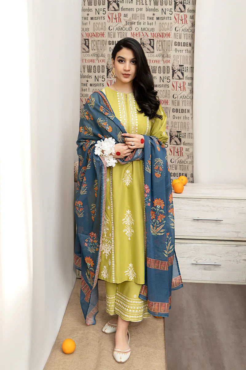 URGE - 3PC LAWN EMBROIDERED FL-S110  Rs.4,399.00