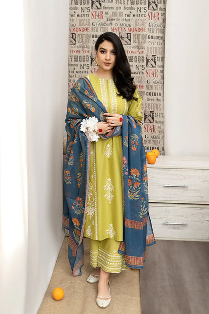 URGE - 3PC LAWN EMBROIDERED FL-S110  Rs.4,399.00