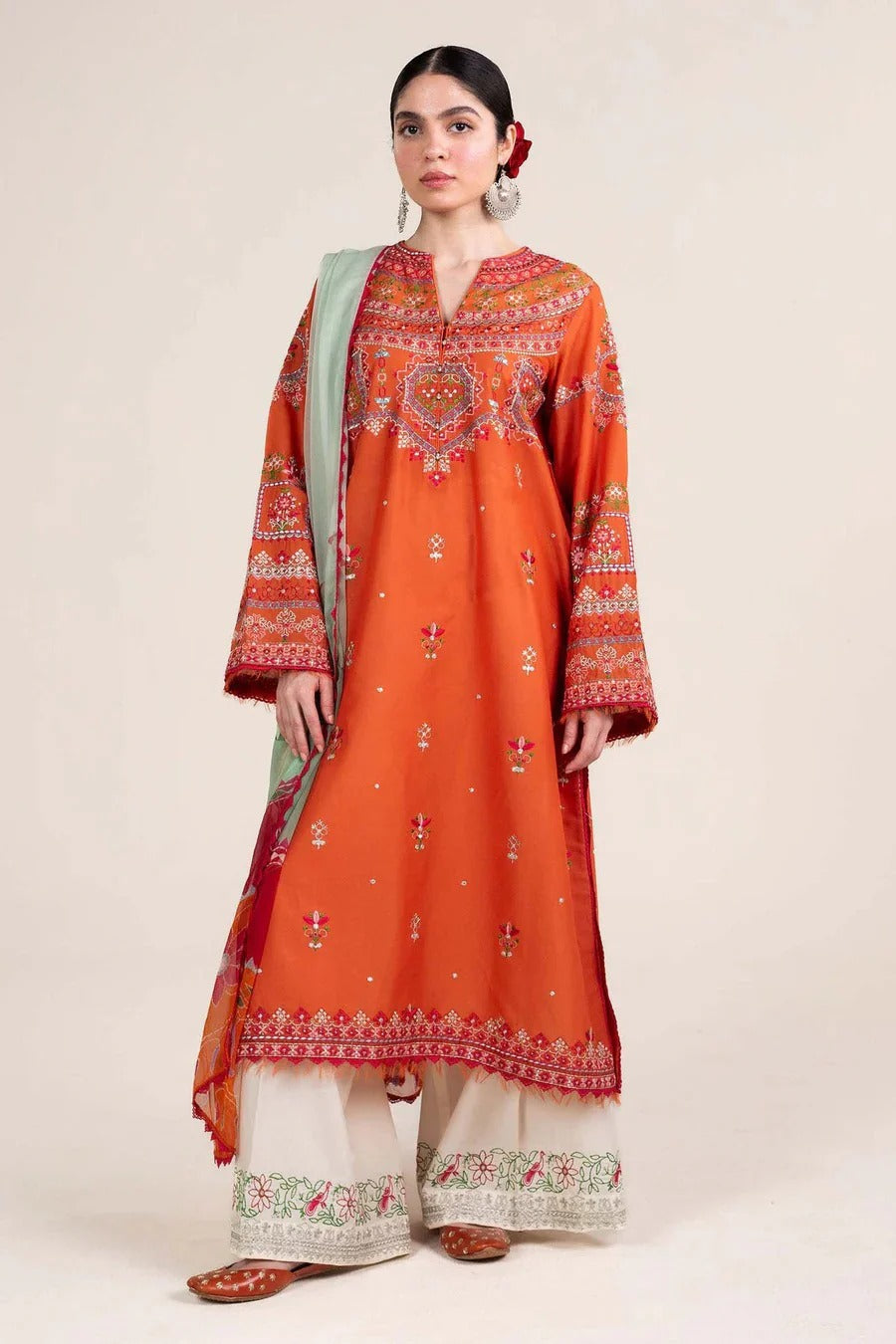 Cross Stitch Embroidered Lawn 3 Piece Suit CS-13 – Premium Summer Collection