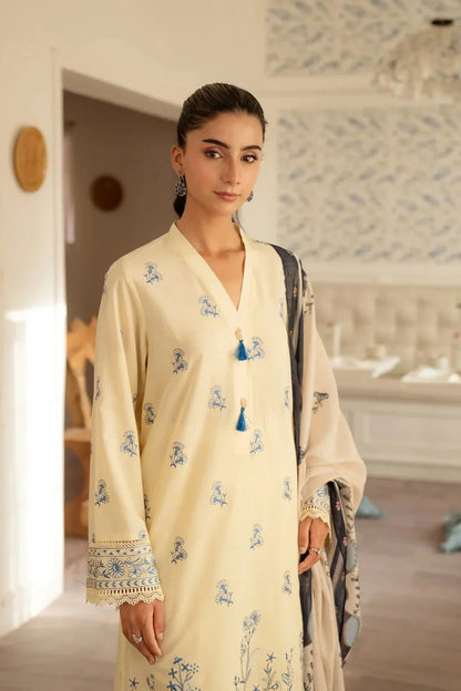 Cross Stitch Embroidered Lawn 3 Piece Suit CS-198 – Premium Summer Collection