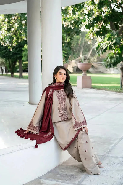 BAROQUE - 3PC LAWN EMBROIDERED FL-S168
