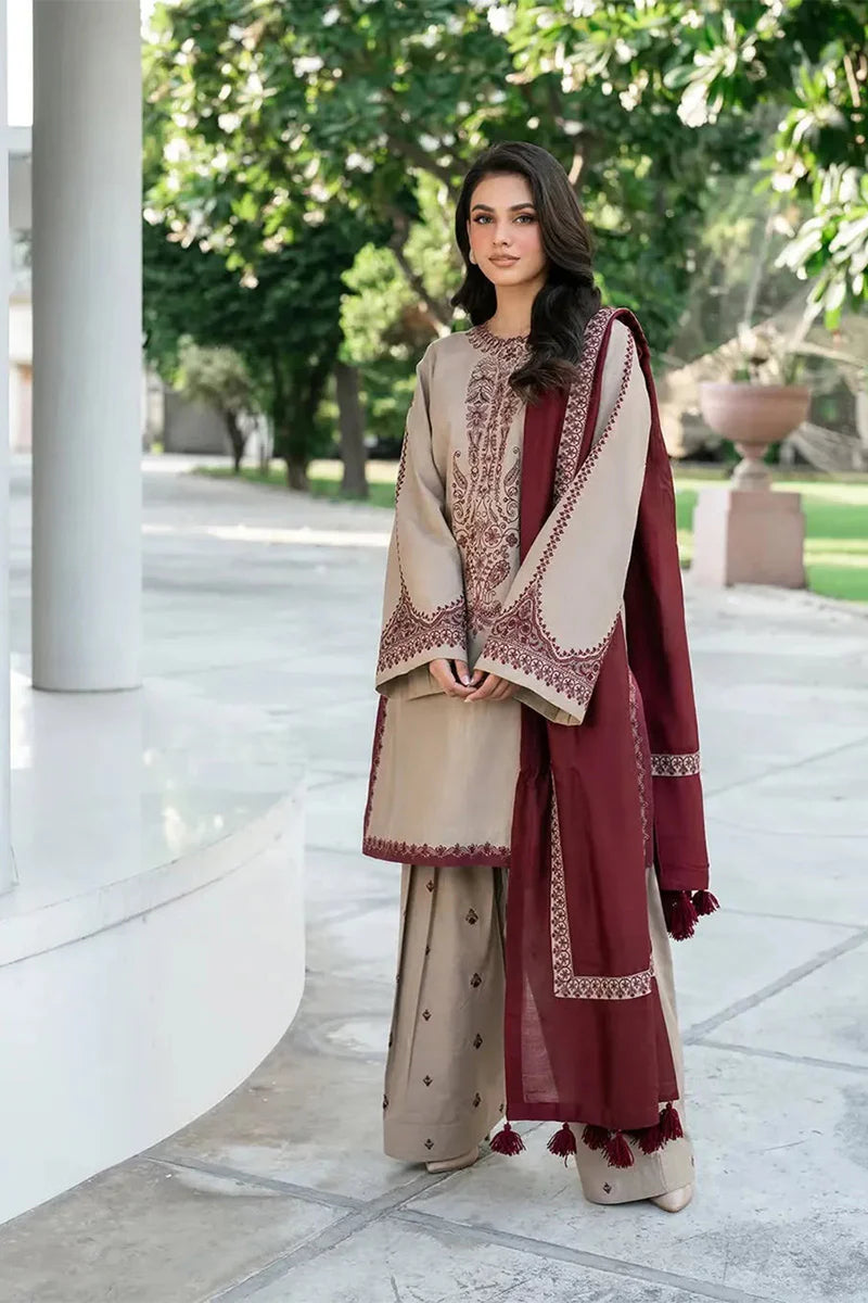 BAROQUE - 3PC LAWN EMBROIDERED FL-S168