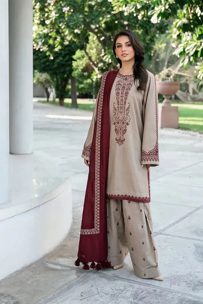 BAROQUE - 3PC LAWN EMBROIDERED FL-S168